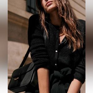 Sezane Gaspard Cardigan in Black - size small